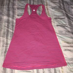 Lululemon racerback pink/black tank top